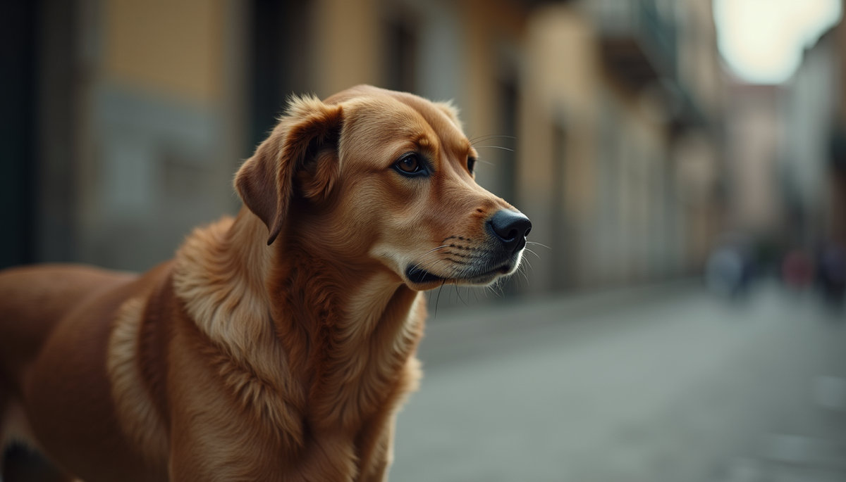 Cão atento ao tutor durante atividade de psicologia canina